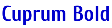 Cuprum Bold font